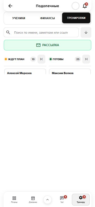 Статусы тренировочных планов